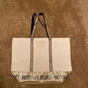Victoria Secret tote Gold and beige